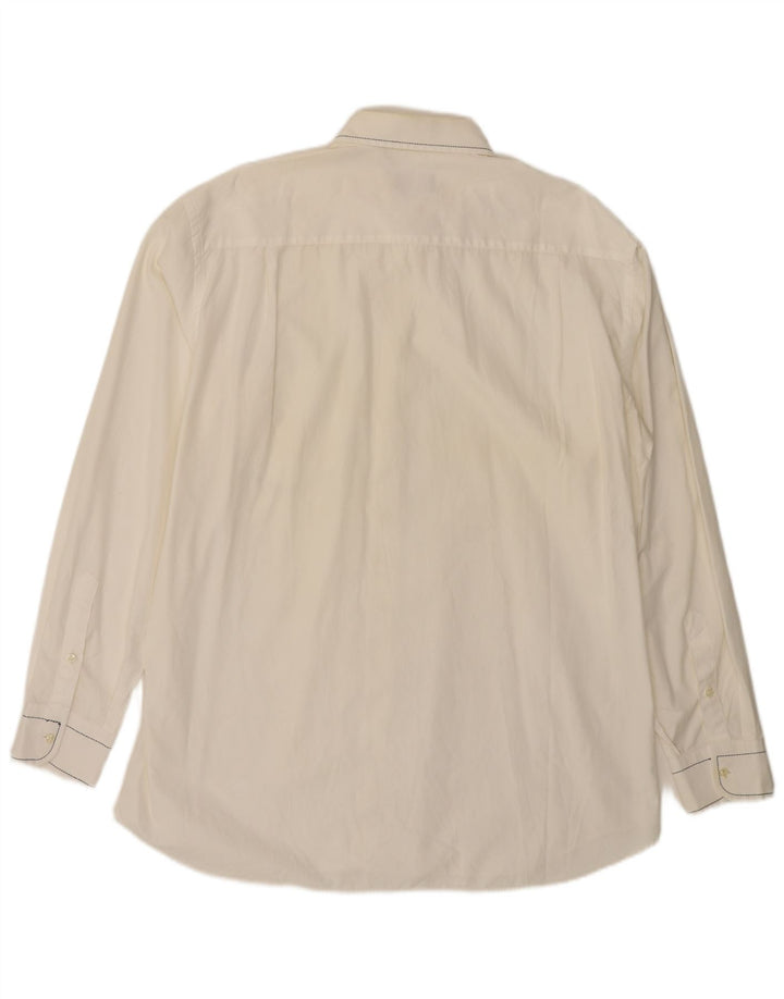 PAUL & SHARK Herre Yachting Shirt Størrelse 42 Large White Cotton