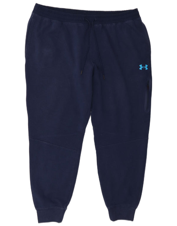 Under Armour Herre grafisk træningsdragt Bukser Joggers 2XL Navy Blue Cotton