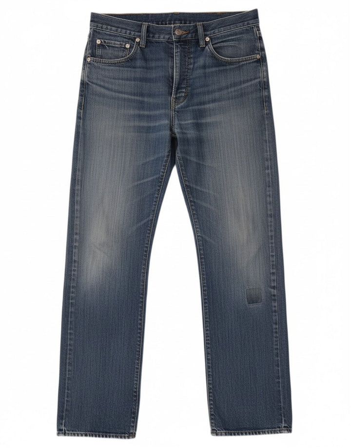 Hugo Boss Straight Jeans til mænd W33 L32 blå bomuld