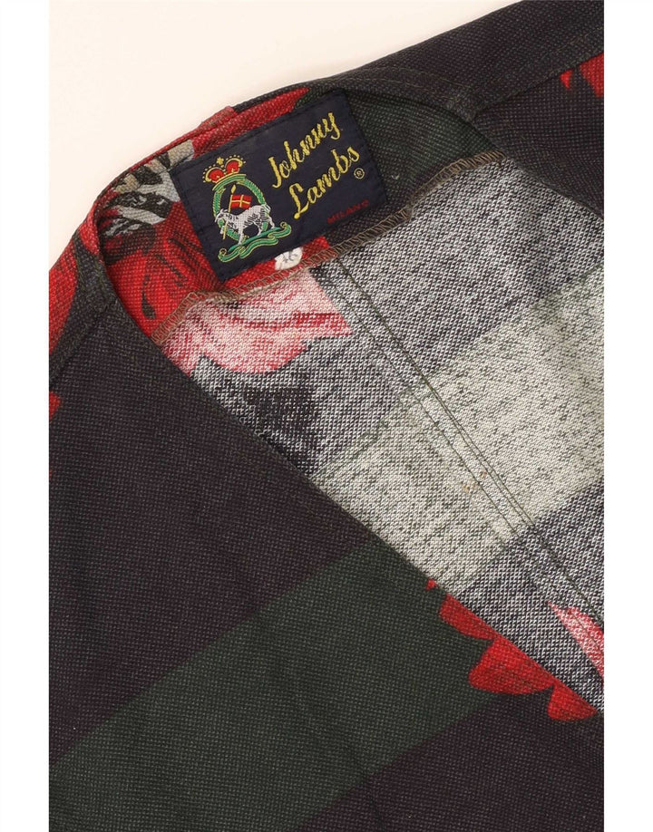 Johnny Lambs Herre 3-knaps blazerjakke IT 46 Small Navy Blue Floral