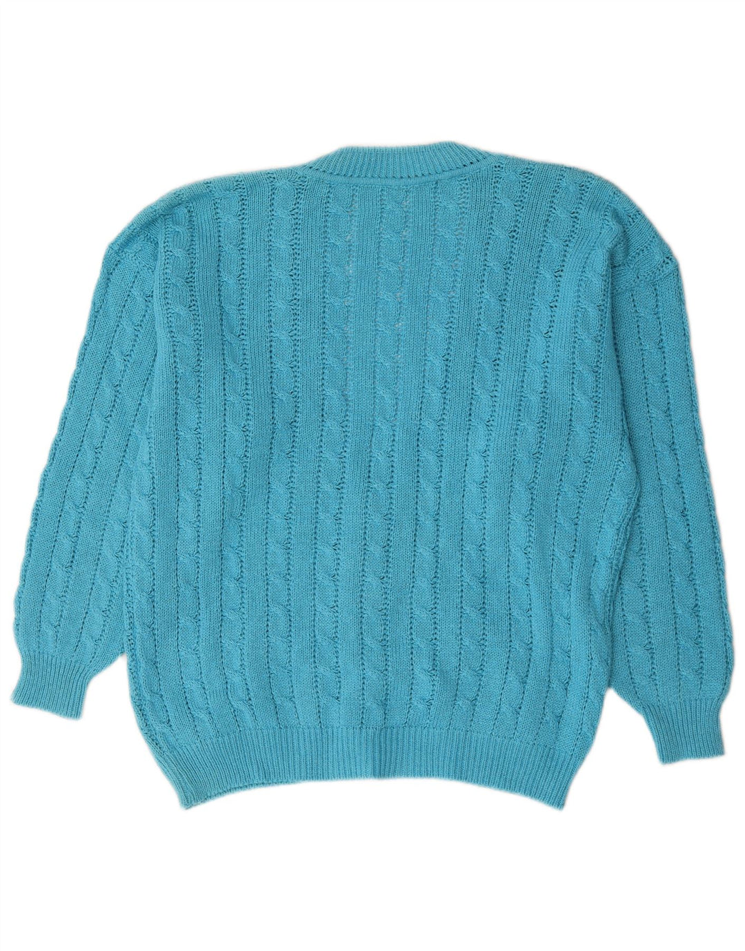 Vintage herre cardigan sweater stor blå