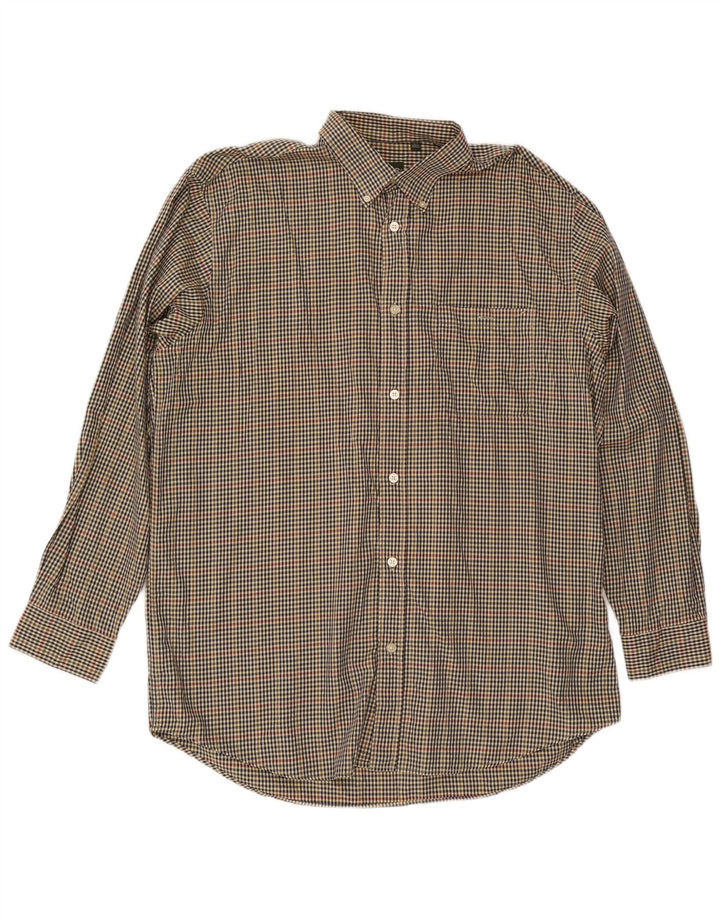 Orvis Herre Tall Shirt XL Multifarvet Gingham Cotton