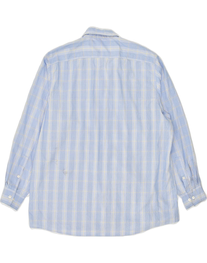 MICHAEL KORS Mens Shirt Size 17 1/2 XL Blue Check Cotton | Vintage Michael Kors | Thrift | Second-Hand Michael Kors | Used Clothing | Messina Hembry 