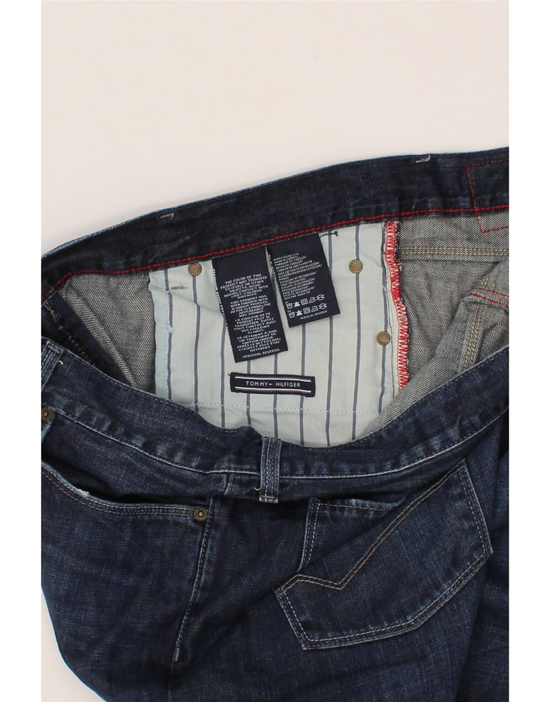 TOMMY HILFIGER Straight jeans til mænd W40 L29 Marineblå bomuld