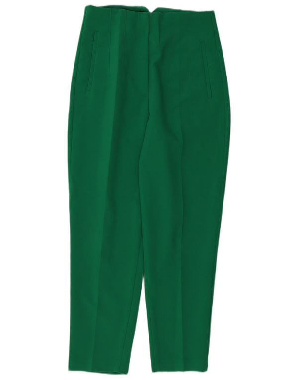 Zara Kvinder Højtaljet tilspidsede Casual Bukser Medium W28 L27 Grøn