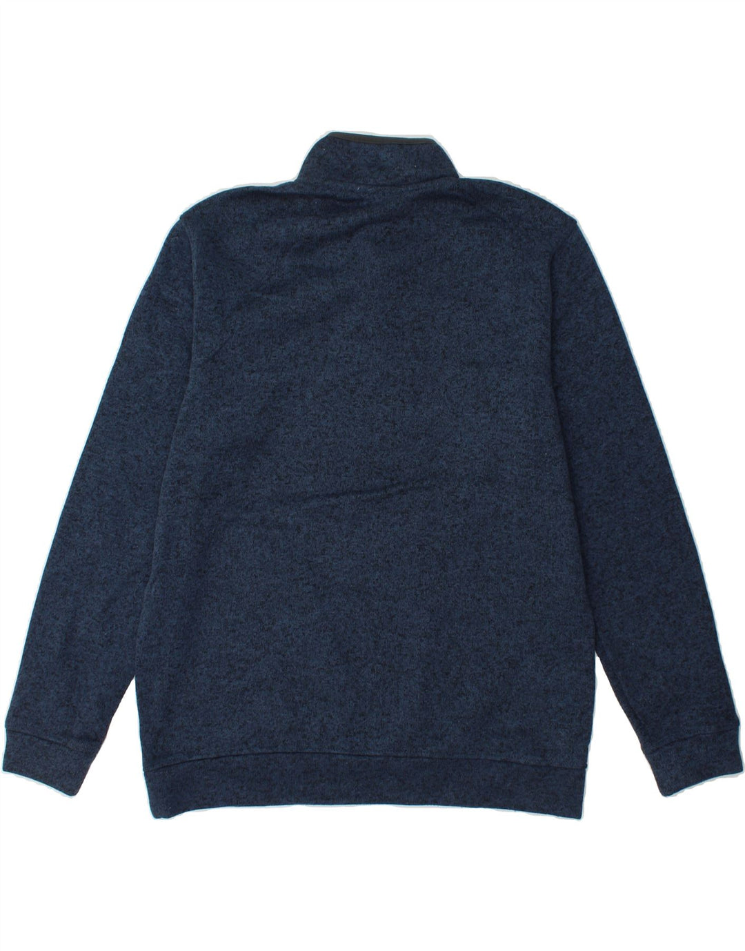 EDDIE BAUER Mens Button Neck Sweatshirt Jumper Large Navy Blue Polyester Vintage Eddie Bauer and Second-Hand Eddie Bauer from Messina Hembry 