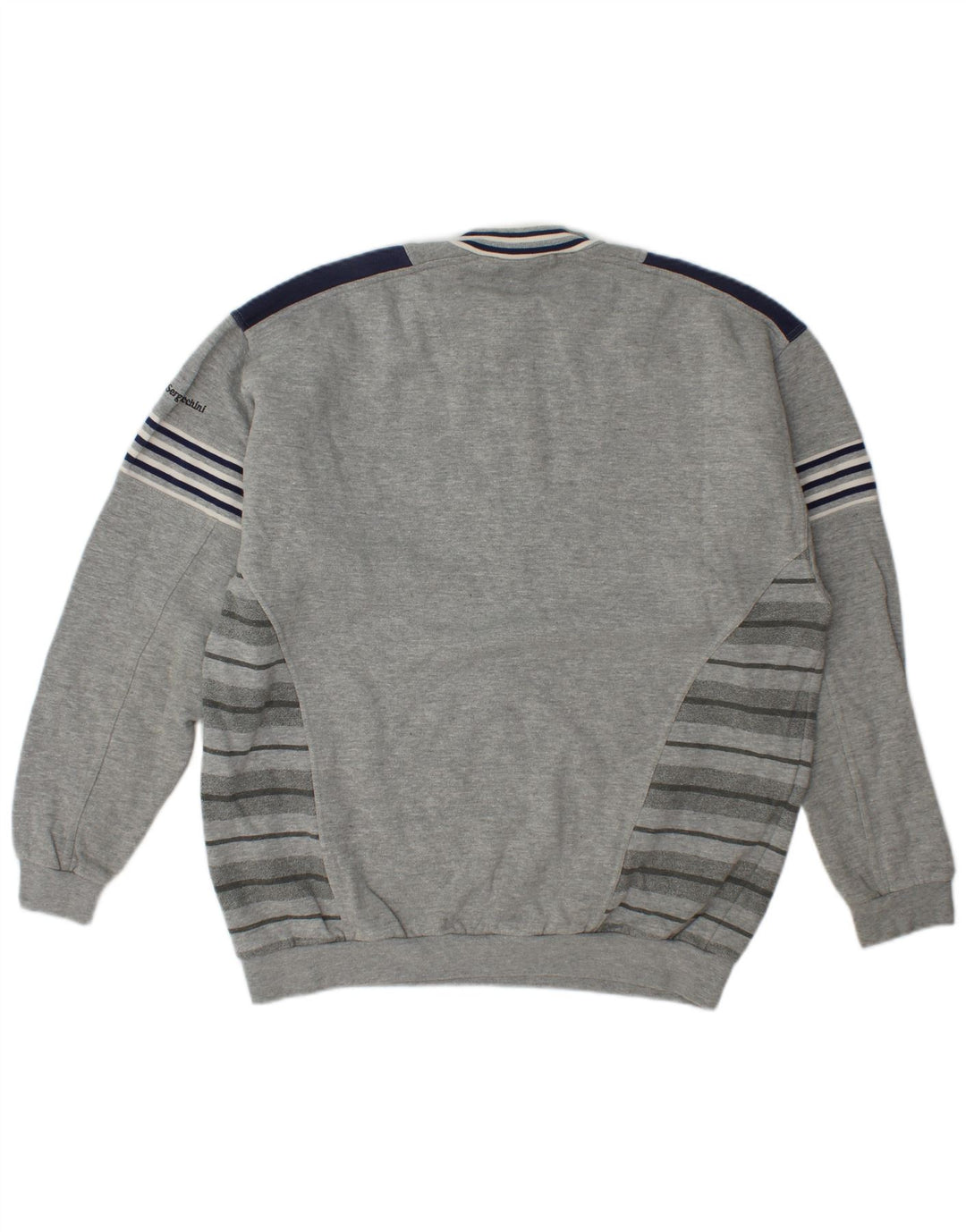 Sergio Tacchini Sweatshirt med lynlås til mænd XL Grå Colourblock