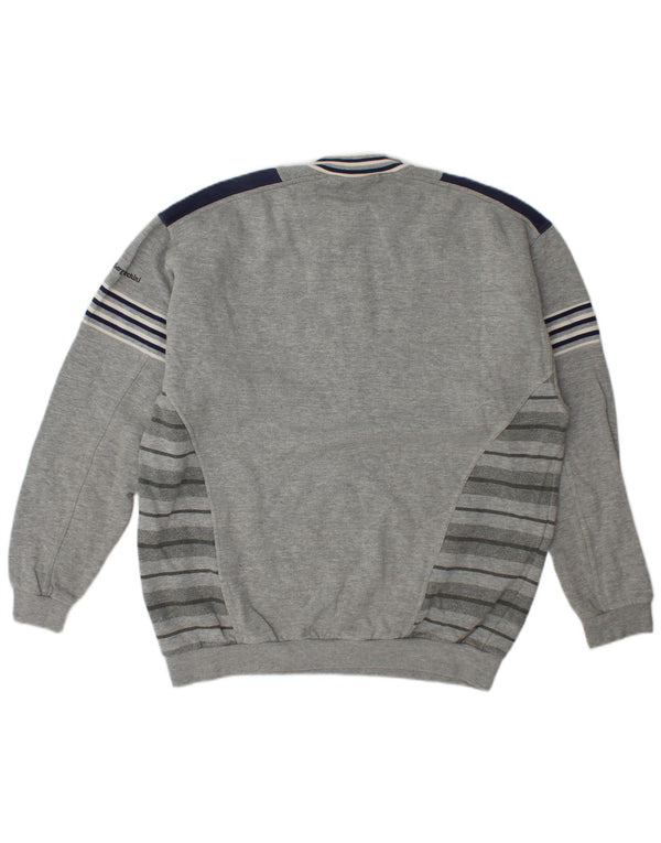Sergio Tacchini Sweatshirt med lynlås til mænd XL Grå Colourblock