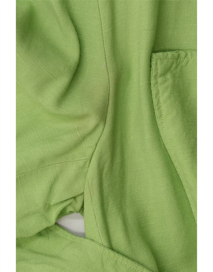 VINTAGE Womens Short Sleeve 3 Button Blazer Jacket UK 10 Small Green Vintage Vintage and Second-Hand Vintage from Messina Hembry 