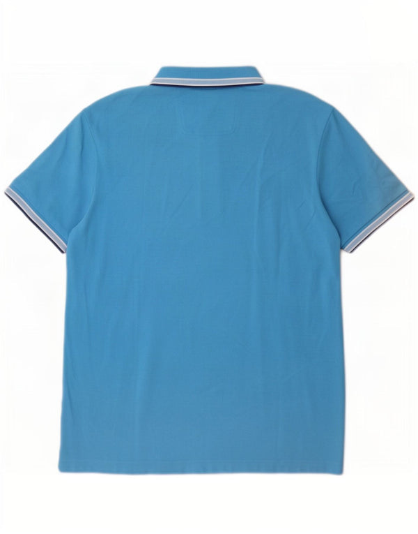 Hugo Boss Mens Polo Shirt 2XL Blue Cotton