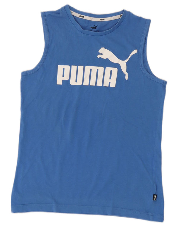 Puma drenge grafisk vest top 13-14 år blå bomuld
