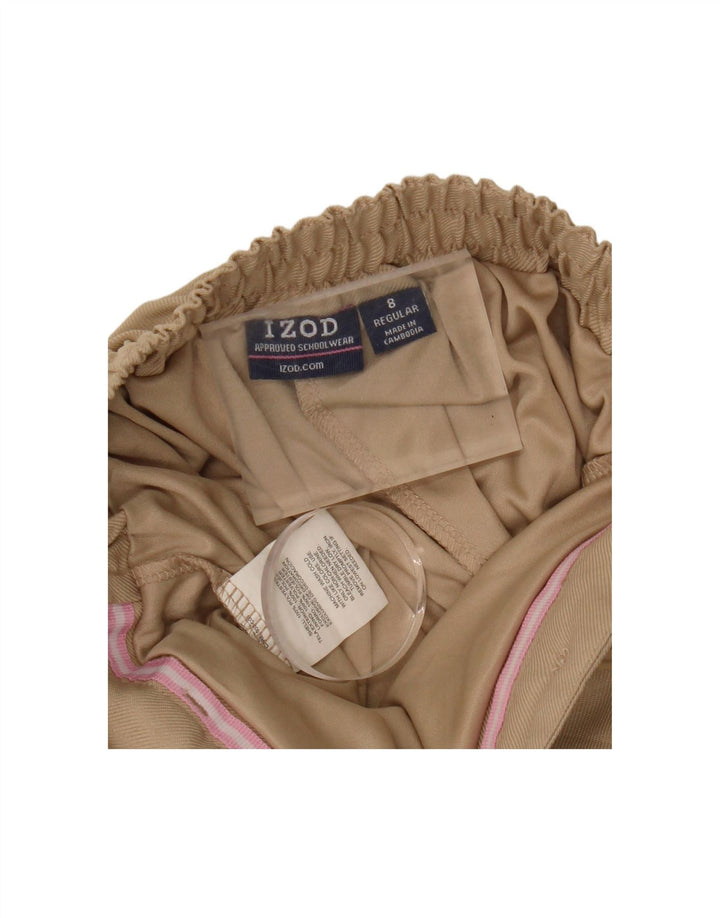 IZOD Girls Pleated Skirt 7-8 Years W24 Beige Polyester