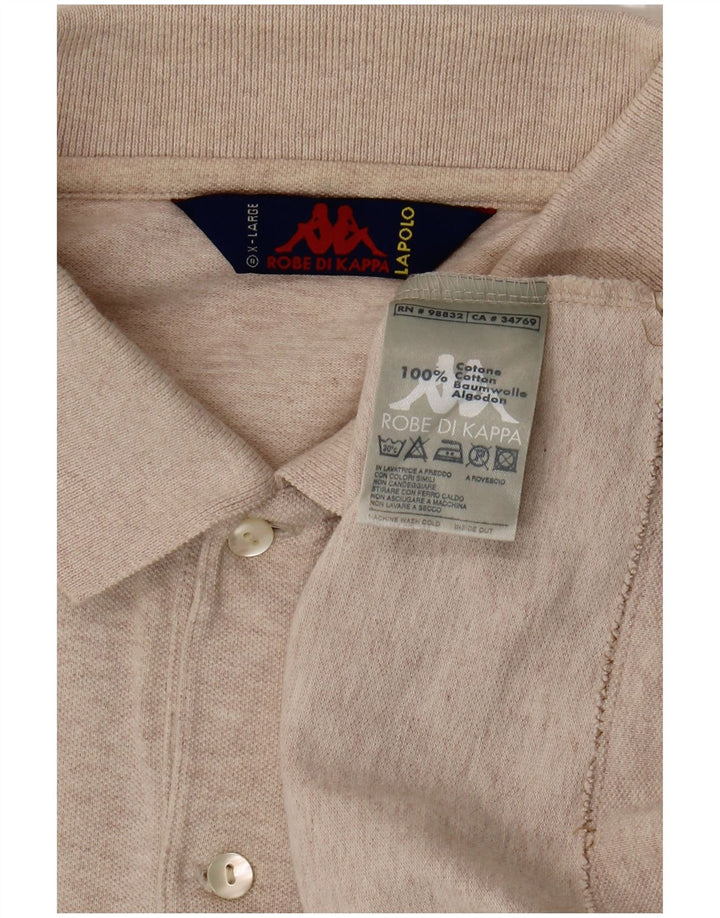 Kappa herre poloshirt XL beige bomuld