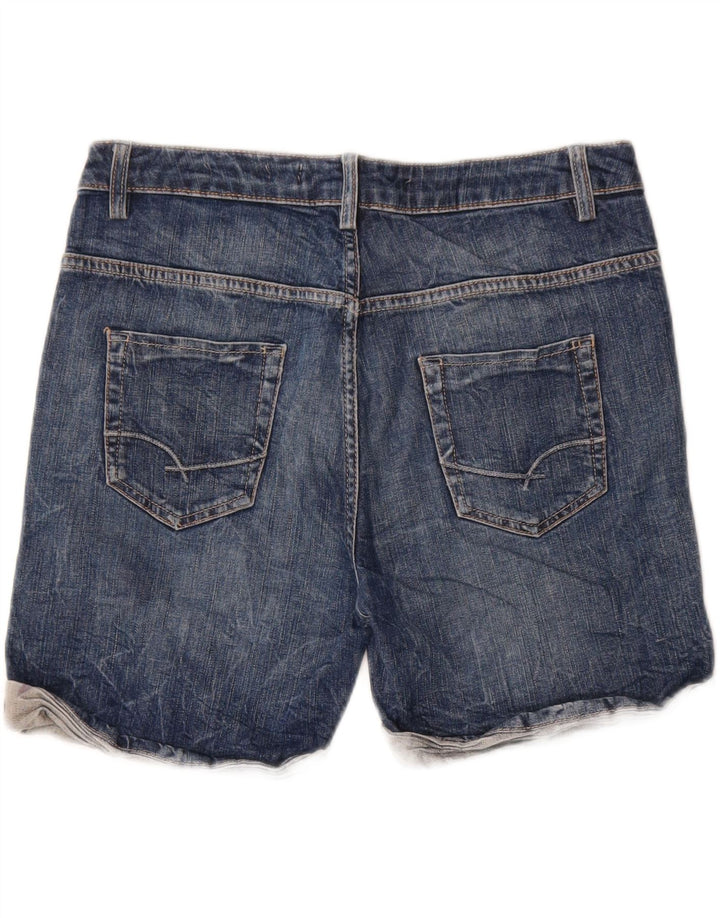 ZARA denimshorts til kvinder EU 40 Medium W30 Blå