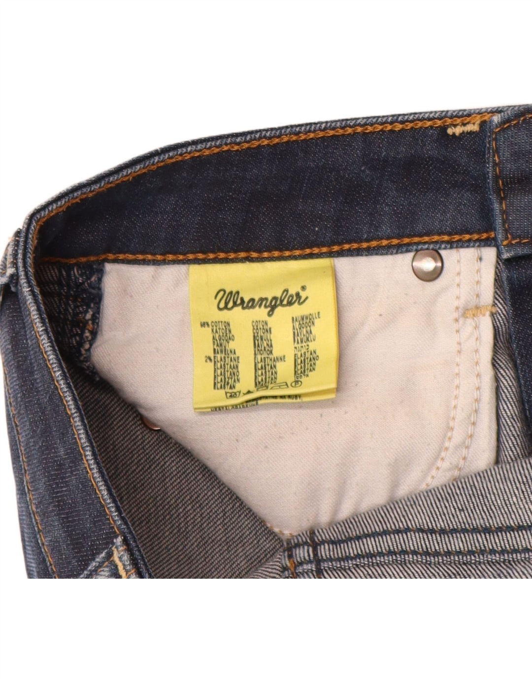 WRANGLER Womens Lia Slim Jeans W25 L30 Navy Blue Cotton