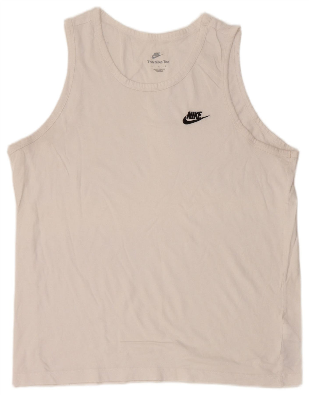 Nike Herrevest Top Stor Hvid Bomuld