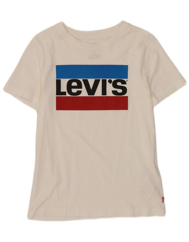 Levi's Boys Grafisk T-Shirt Top 11-12 År Hvid Bomuld