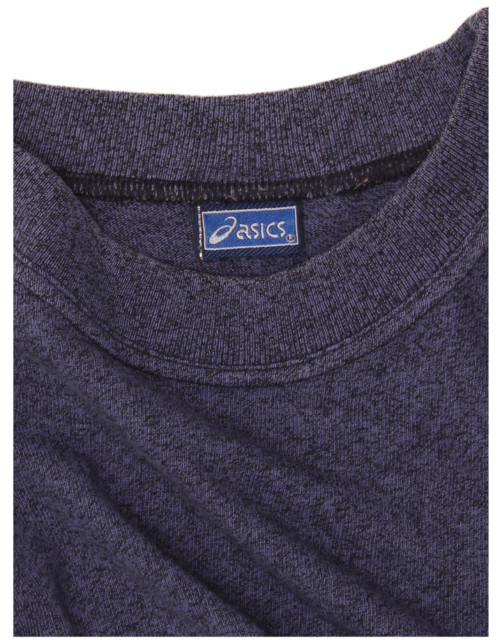 Asics Herre grafisk T-shirt Top Stor Marineblå Flecked Bomuld