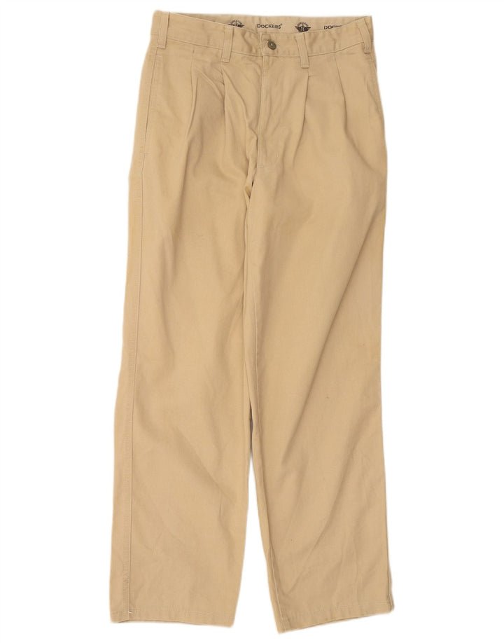 DOCKERS Herre Pegged Chino Bukser W29 L28 Beige Bomuld