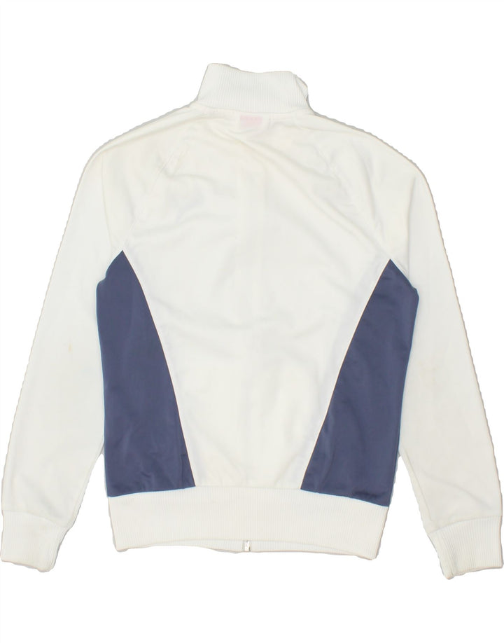 PUMA Boys Graphic Tracksuit Top Jacket 11-12 Years Large White Colourblock Vintage Puma and Second-Hand Puma from Messina Hembry 