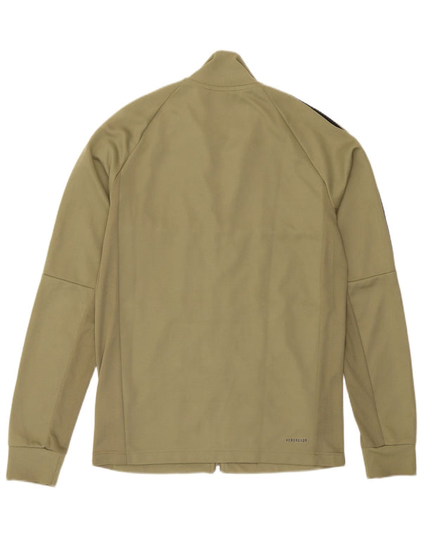 Adidas Mens Aeroready Tracksuit Top Jacket Small Khaki Polyester