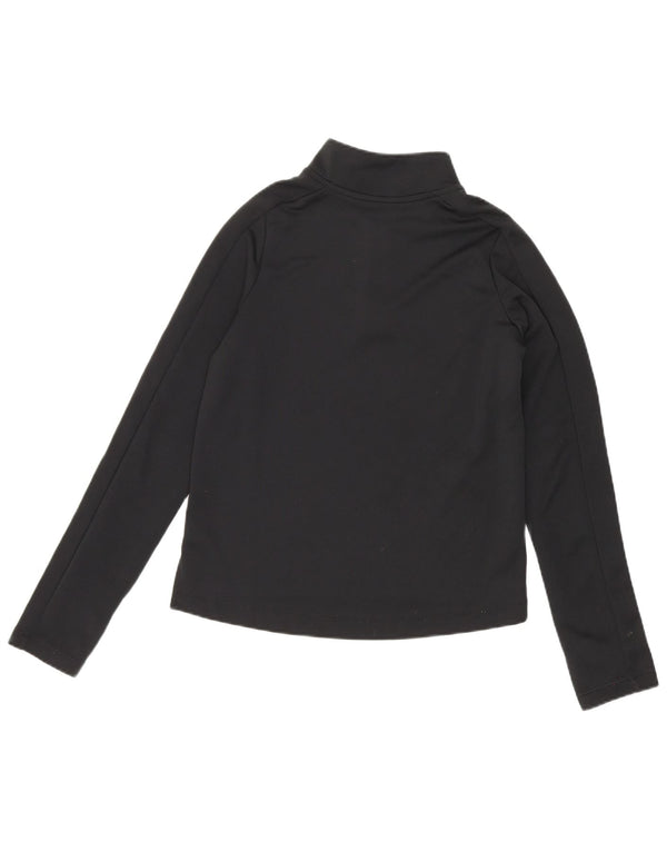 Nike Girls Dri Fit Pullover med lynlås-hals træningsdragt Top 10-11 år Medium Sort