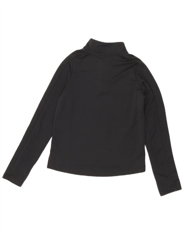 Nike Girls Dri Fit Pullover med lynlås-hals træningsdragt Top 10-11 år Medium Sort