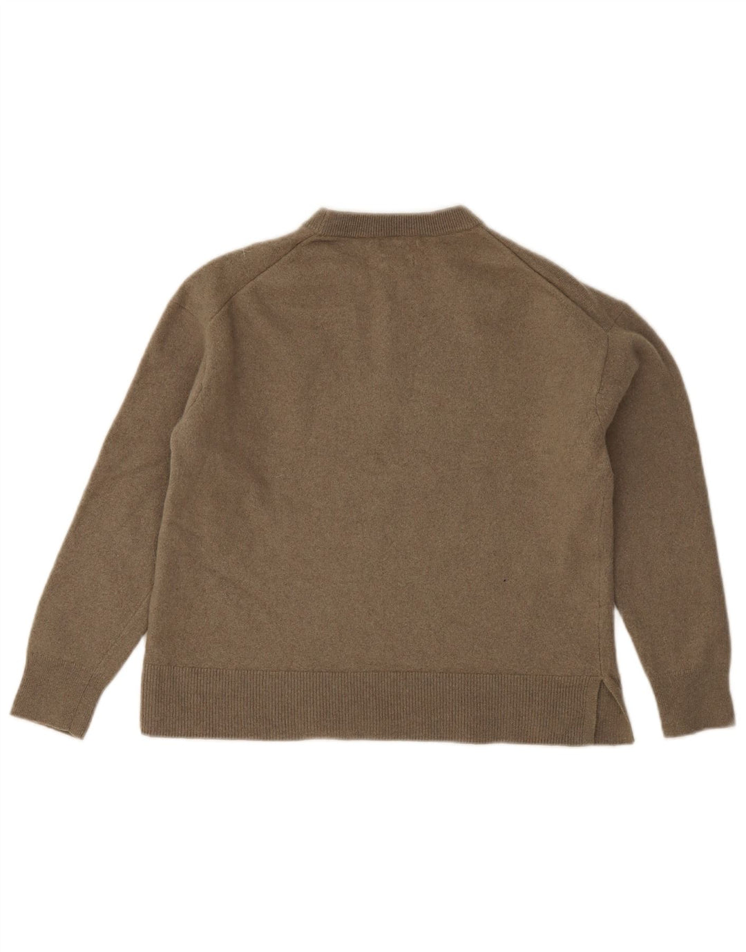 Massimo Dutti Dame Crew Neck Jumper Sweater UK 14 Large Grey Wool