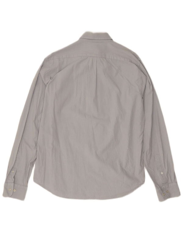 Marina Yachting Mens Regular Fit Shirt Size 42 Large Grey Pinstripe