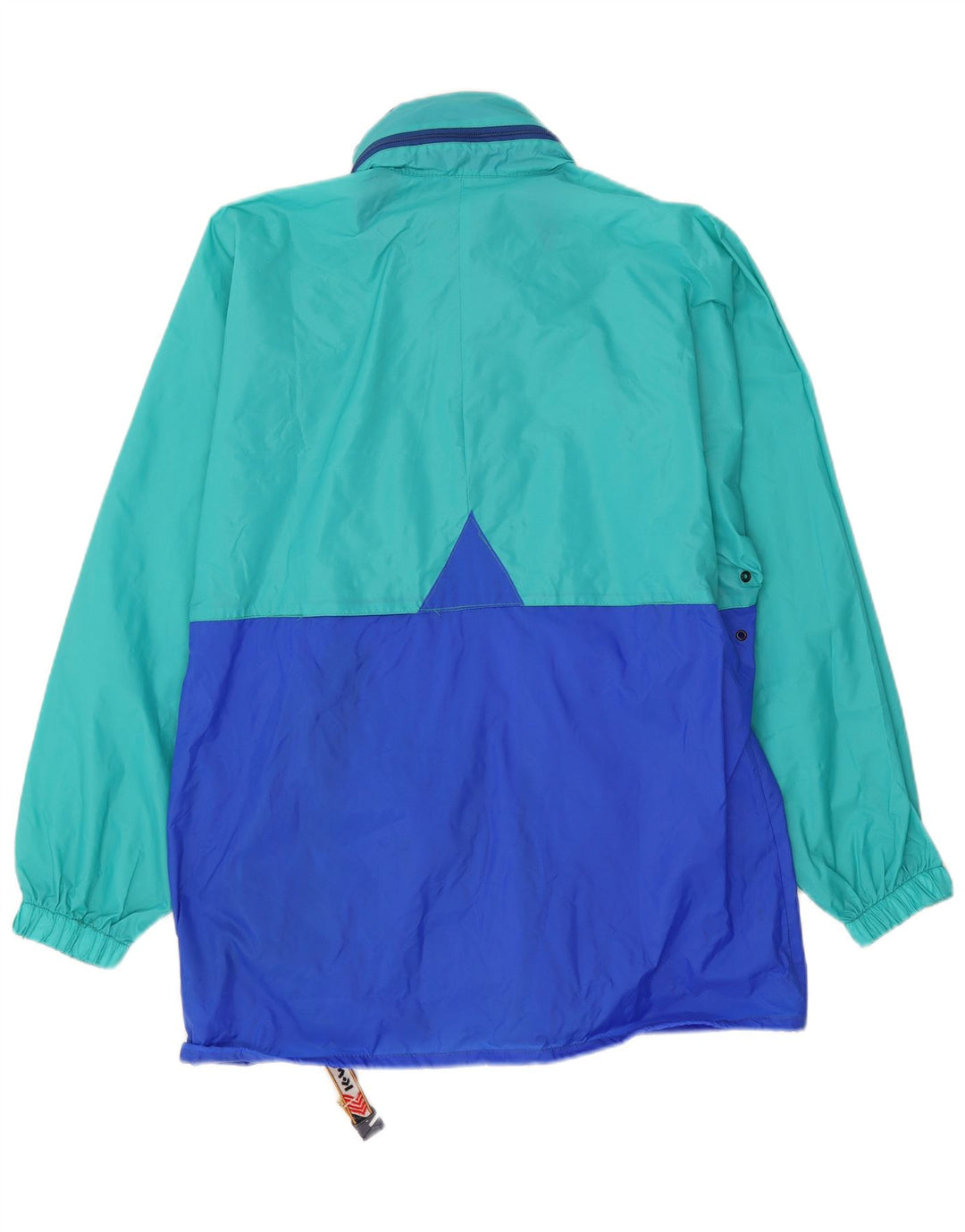 K-Way Regnjakke med hætte til mænd UK 38 Medium Green Colourblock Polyamid