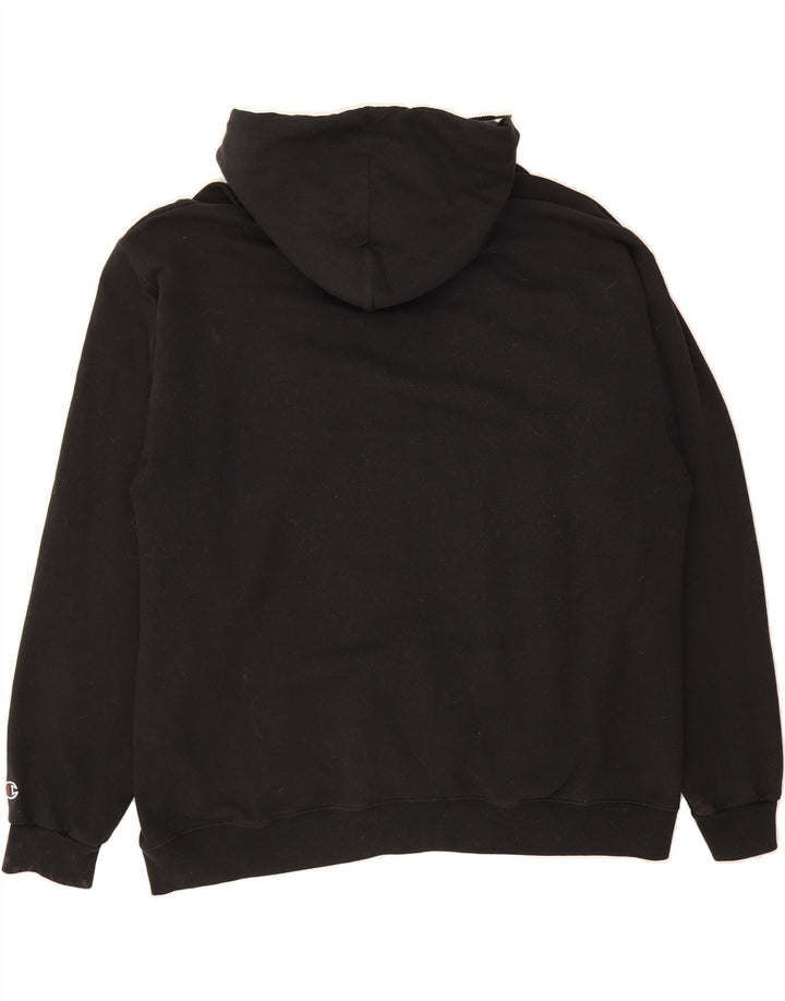 CHAMPION Mens Zip Hoodie Sweater 2XL Black Cotton Vintage Champion and Second-Hand Champion from Messina Hembry 
