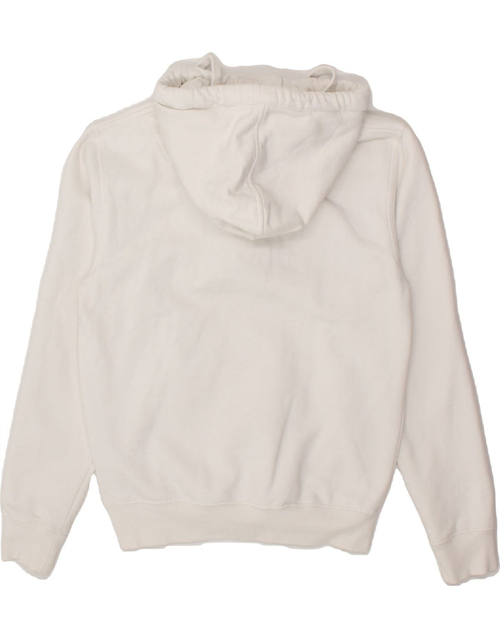 CARRERA Womens Hoodie Jumper UK 14 Medium White Cotton Vintage Carrera and Second-Hand Carrera from Messina Hembry 
