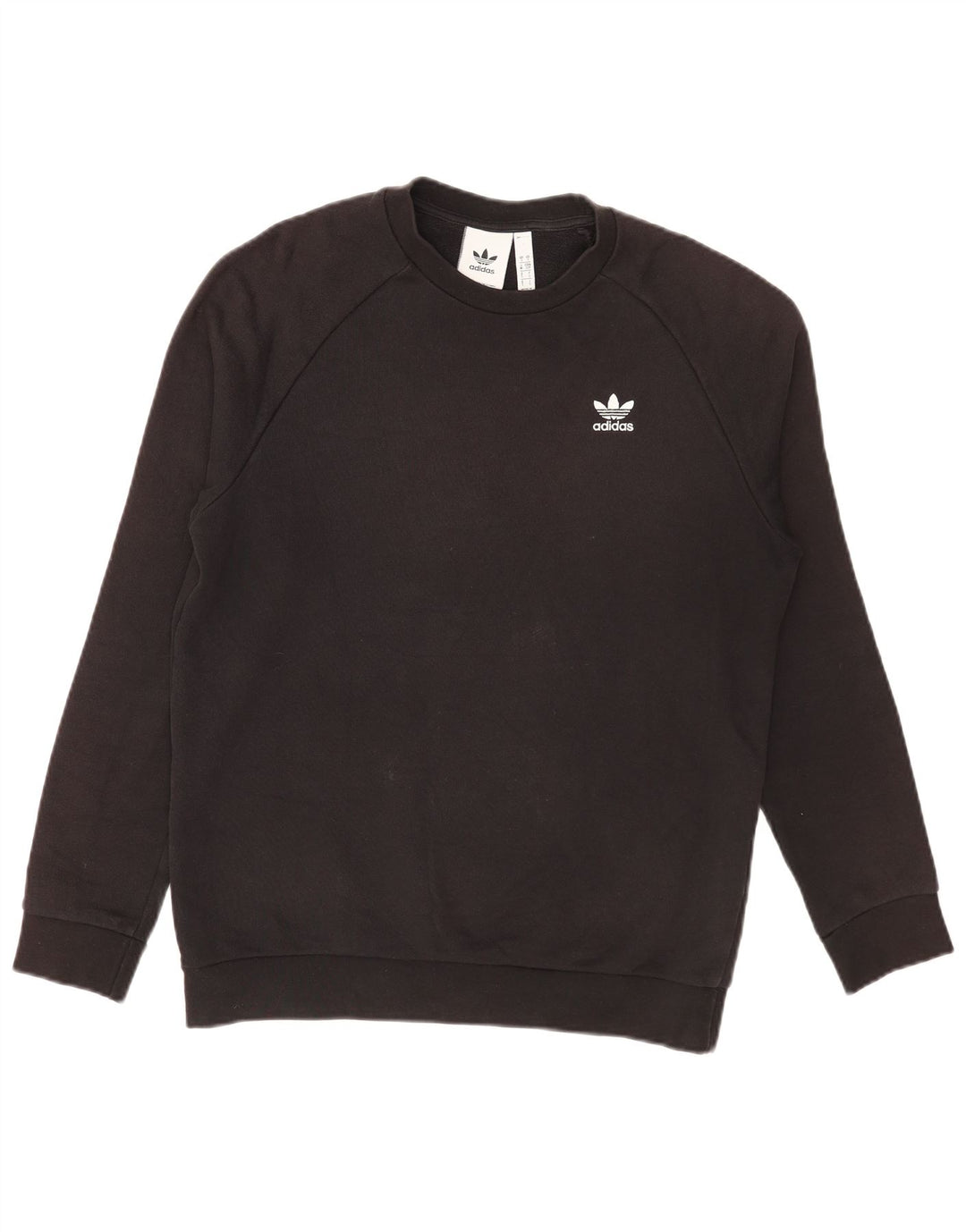 Adidas Herre Loose Fit Sweatshirt Jumper lille sort bomuld