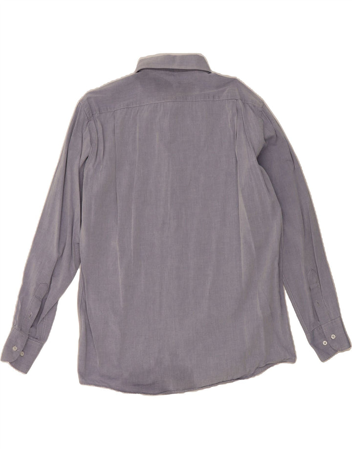 TRUSSARDI Mens Shirt Size 43/44 XL Blue Vintage Trussardi and Second-Hand Trussardi from Messina Hembry 