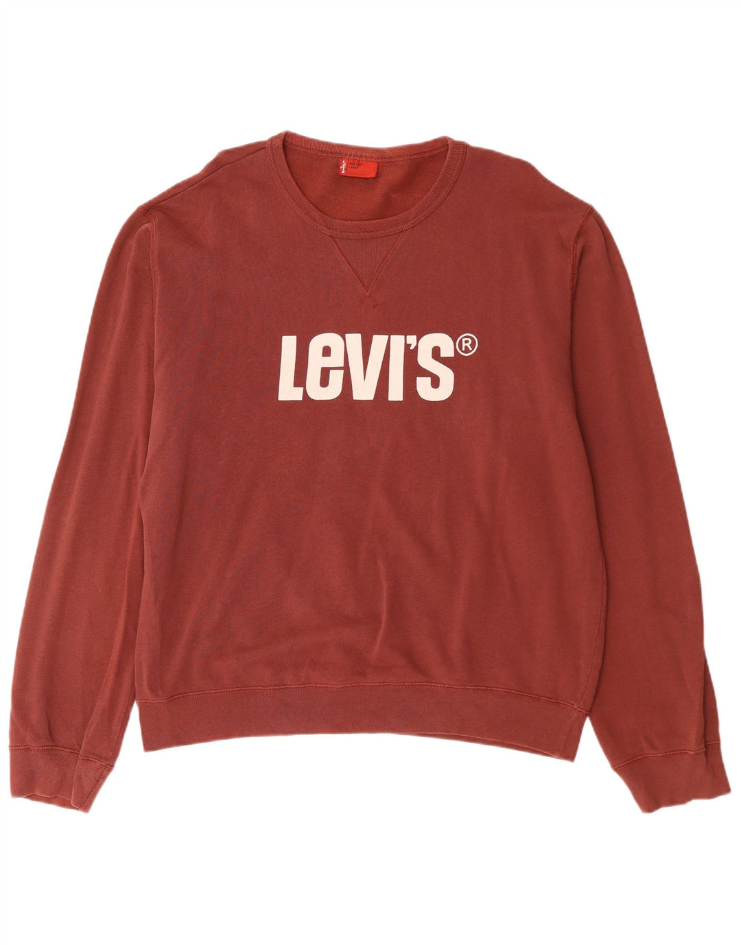 Levi's Grafisk sweatshirt til mænd, stor rødbrun bomuld