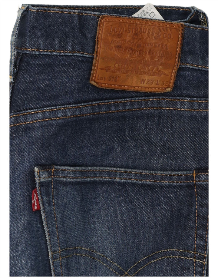 LEVI'S Herre 512 Slim Tapered Jeans W29 L27 Blå Bomuld