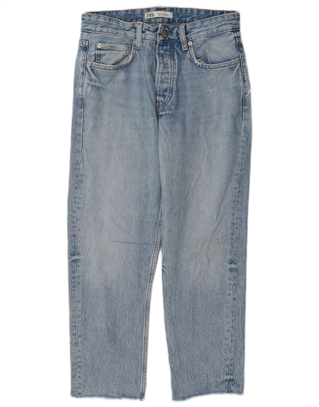 Zara Straight Jeans til mænd EU 38 Small W30 L26 Blue Cotton