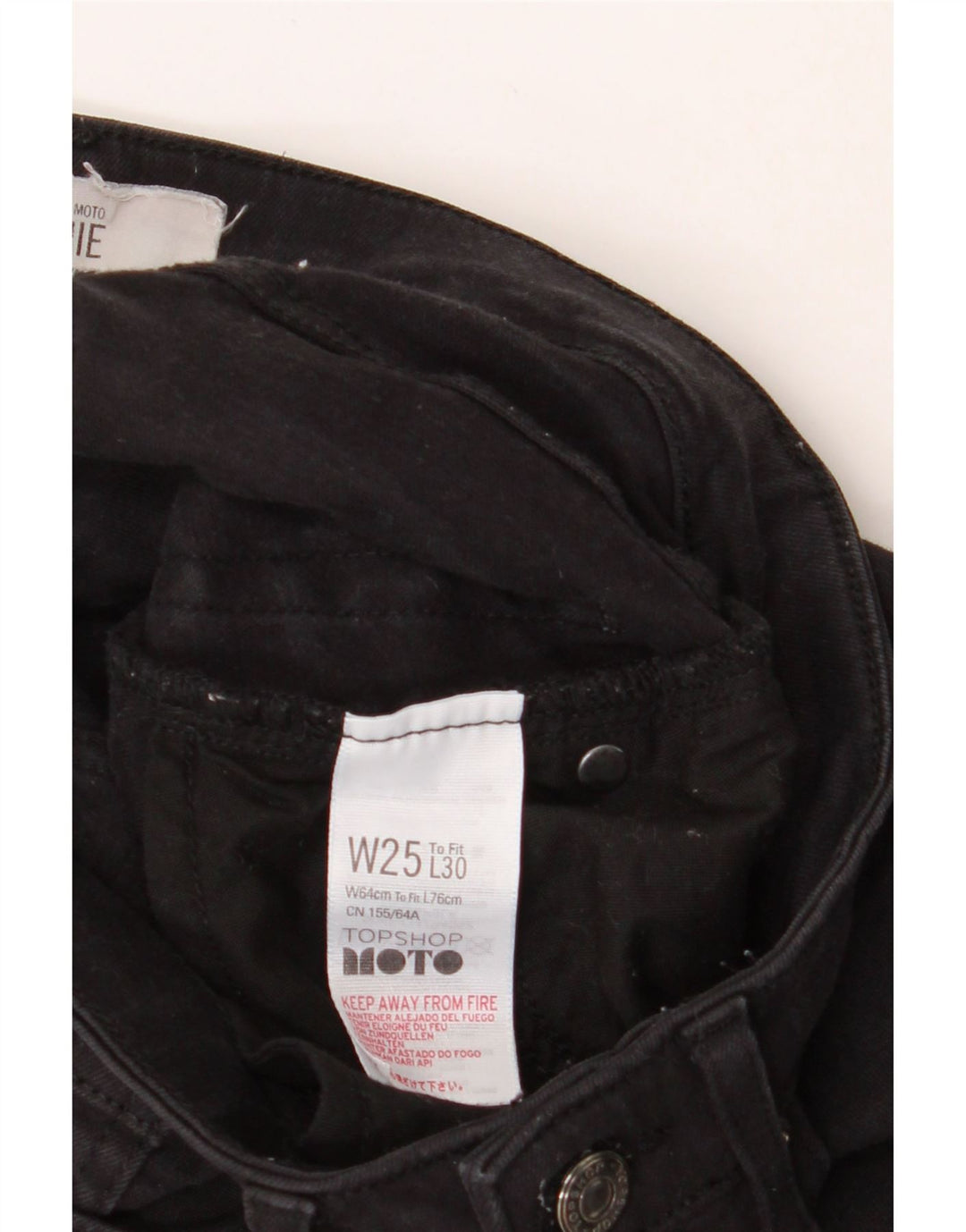 TOPSHOP Womens Skinny Jeans W25 L27 Black Vintage Topshop and Second-Hand Topshop from Messina Hembry 