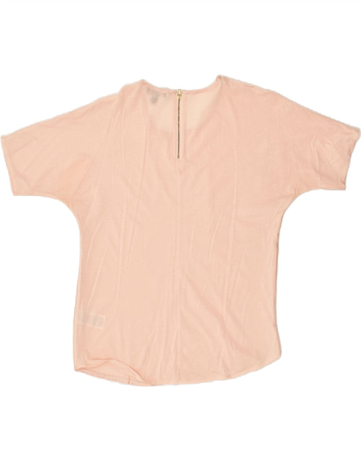 J. CREW Womens Short Sleeve Blouse Top UK 6 XS Pink Polyester | Vintage J. Crew | Thrift | Second-Hand J. Crew | Used Clothing | Messina Hembry 