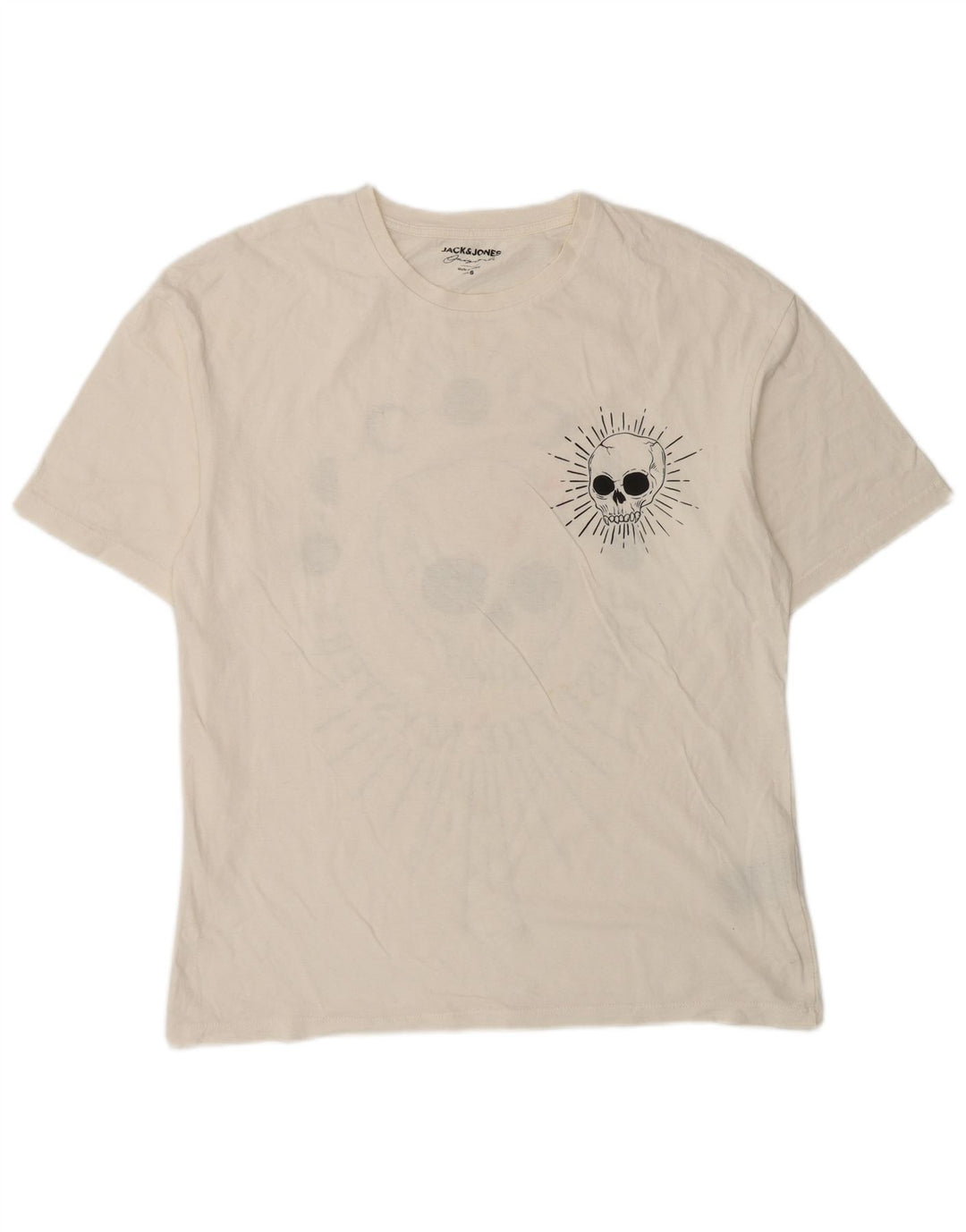Jack & Jones Herre grafisk T-shirt Top Lille hvid bomuld