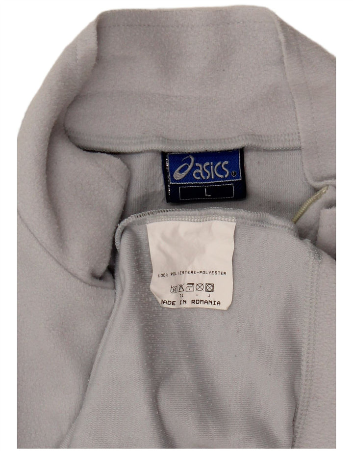 Asics herre lynlås hals fleece jumper stor grå polyester