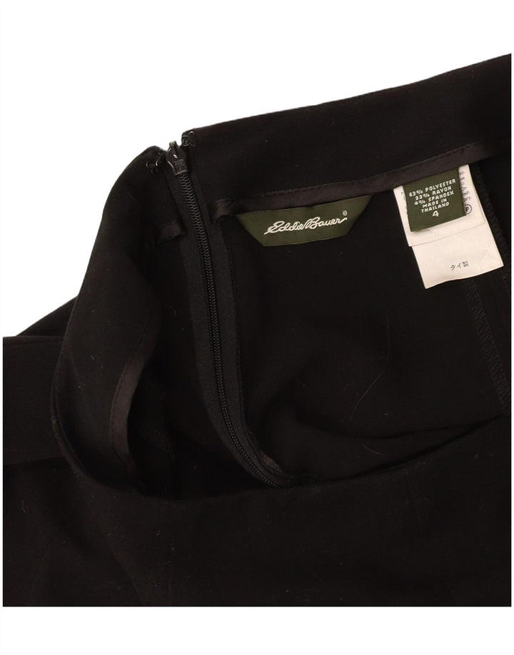 EDDIE BAUER Trompetnederdel til kvinder US 4 Small W30 Black Polyester