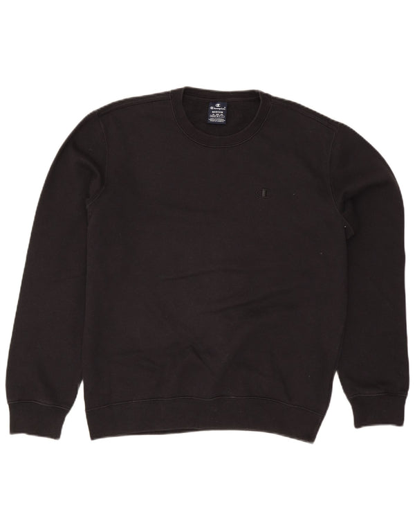 Champion Mens Sweatshirt Jumper Medium Black Cotton