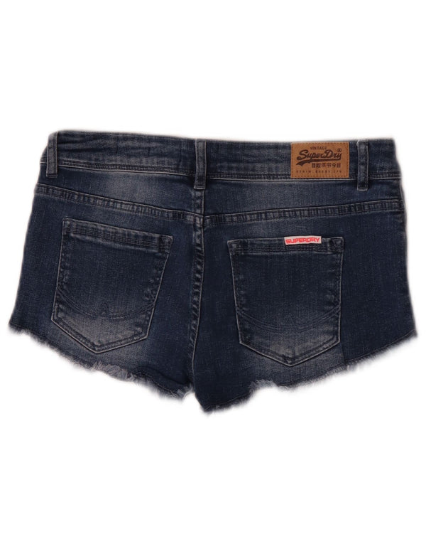 Superdry Womens Denim Hot Pants Medium W28 Blue Cotton