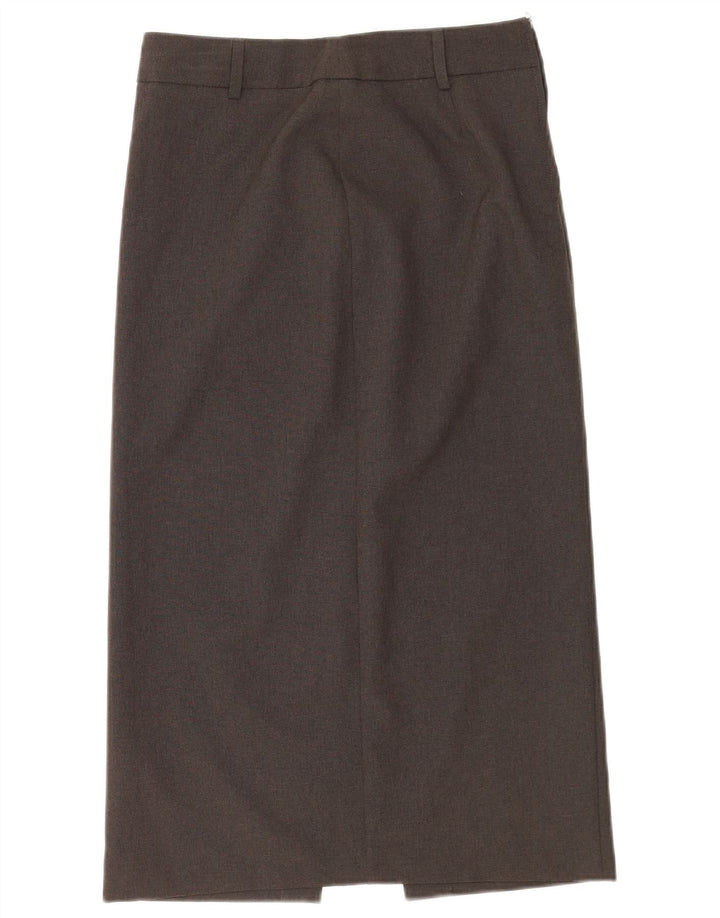 Benetton Midi lige nederdel til kvinder IT 40 Small W26 Grå polyester