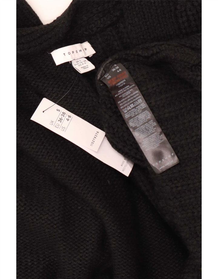 Topshop Dame Oversized Longline Cardigan Sweater EU 36/38 Small Black