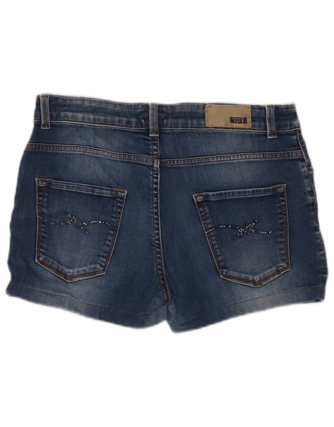 Trussardi Dame Denim Shorts W34 Large Navy Blue
