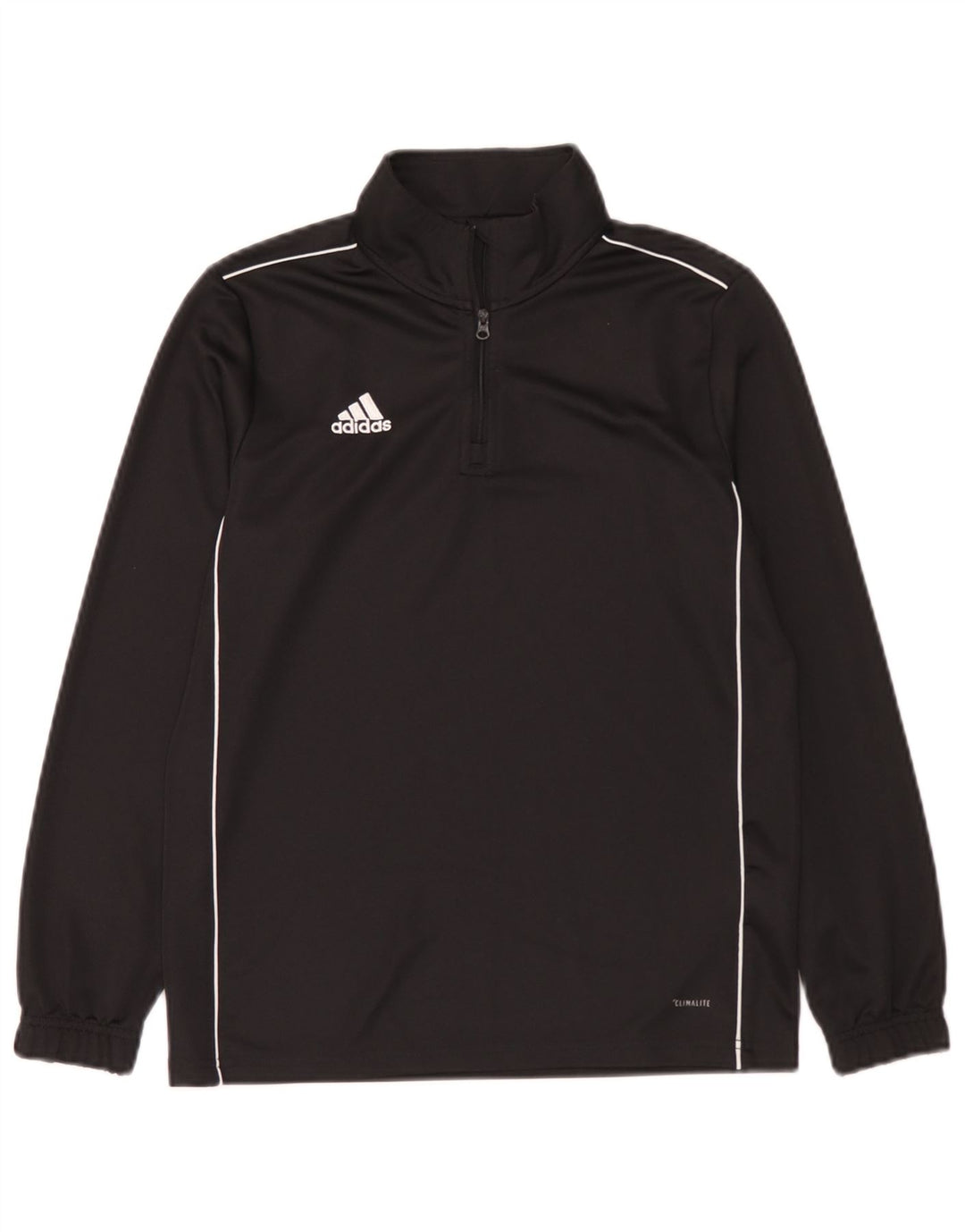 Adidas drenge Climalite top med lynlås og langærmet 11-12 år sort polyester