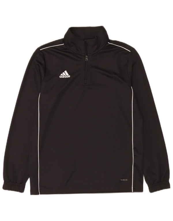 Adidas drenge Climalite top med lynlås og langærmet 11-12 år sort polyester