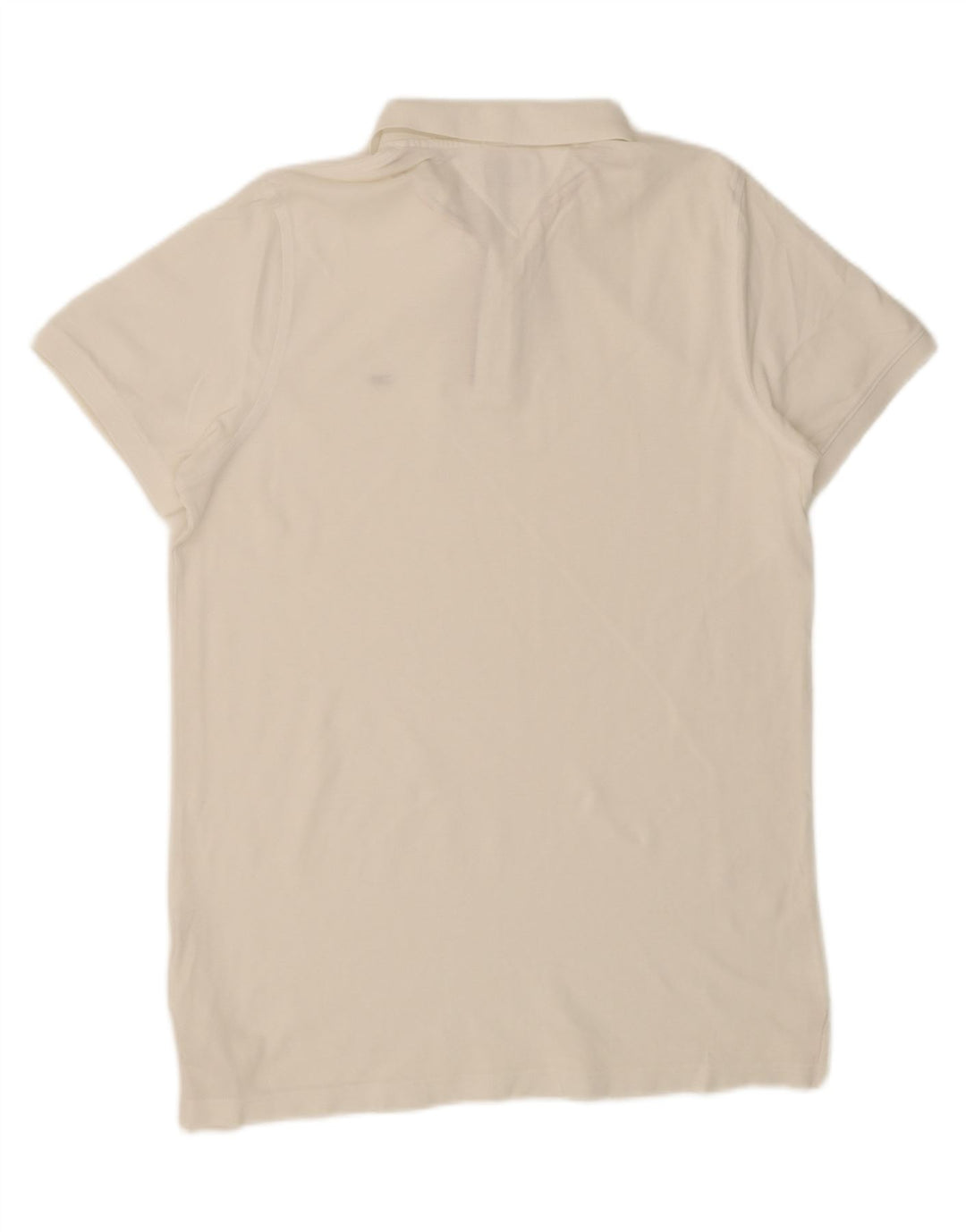 TOMMY HILFIGER Mens Slim Fit Polo Shirt 2XL White Vintage Tommy Hilfiger and Second-Hand Tommy Hilfiger from Messina Hembry 